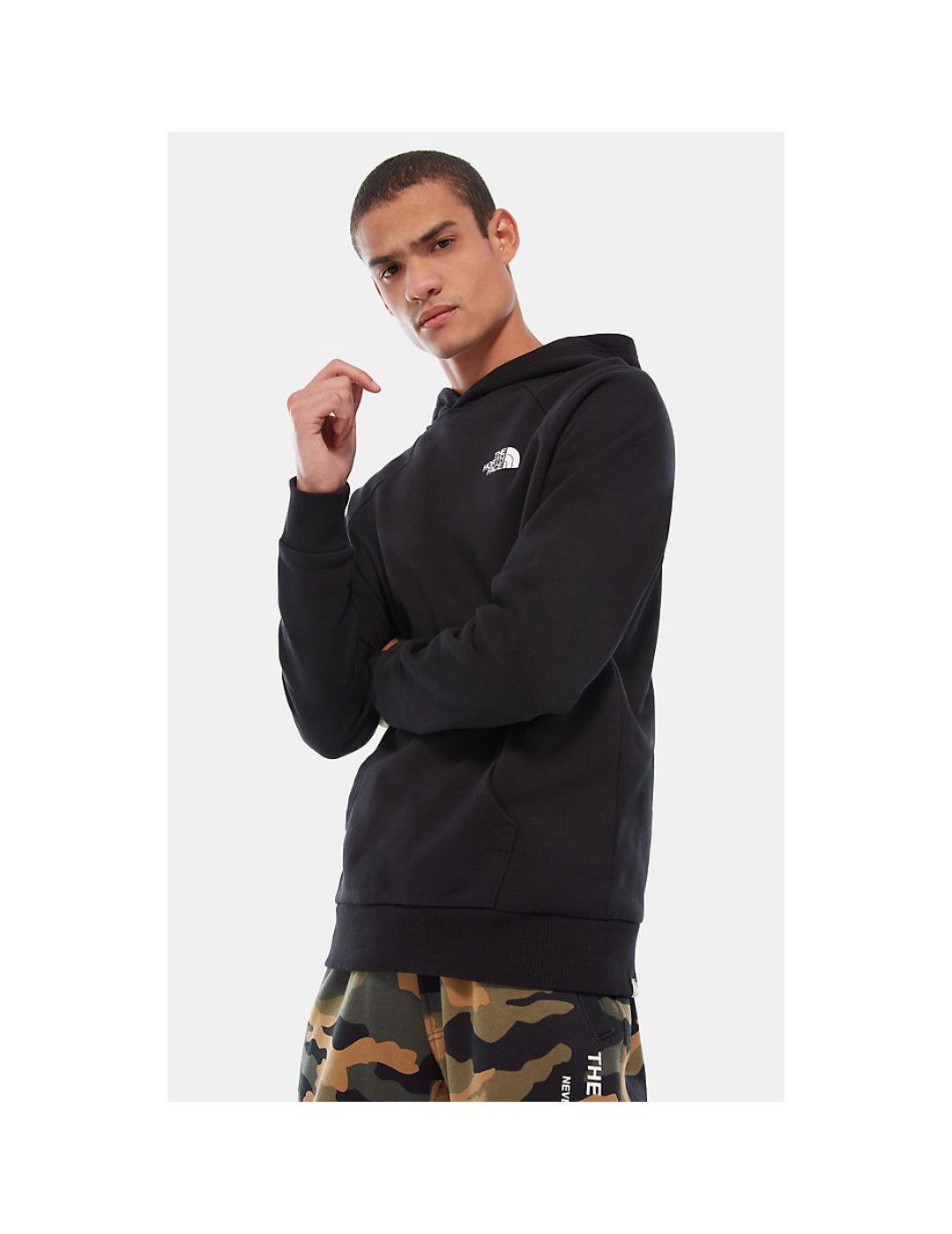 Sudadera THE NORTH FACE raglan red box hoodie tnf black