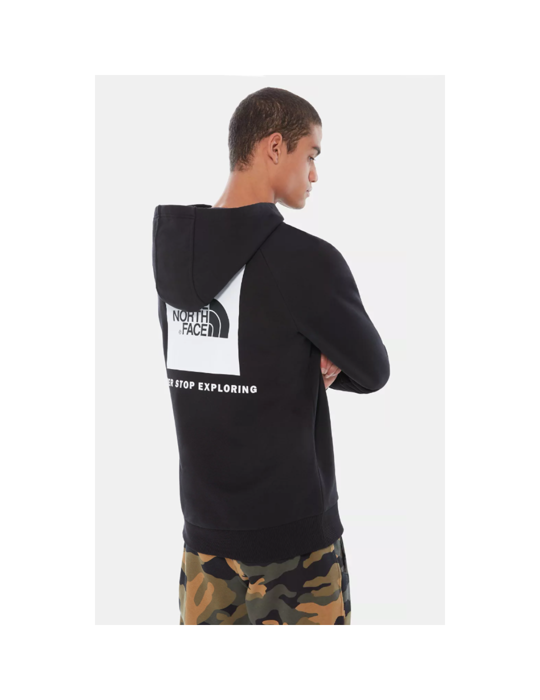 Sudadera THE NORTH FACE raglan red box hoodie tnf black