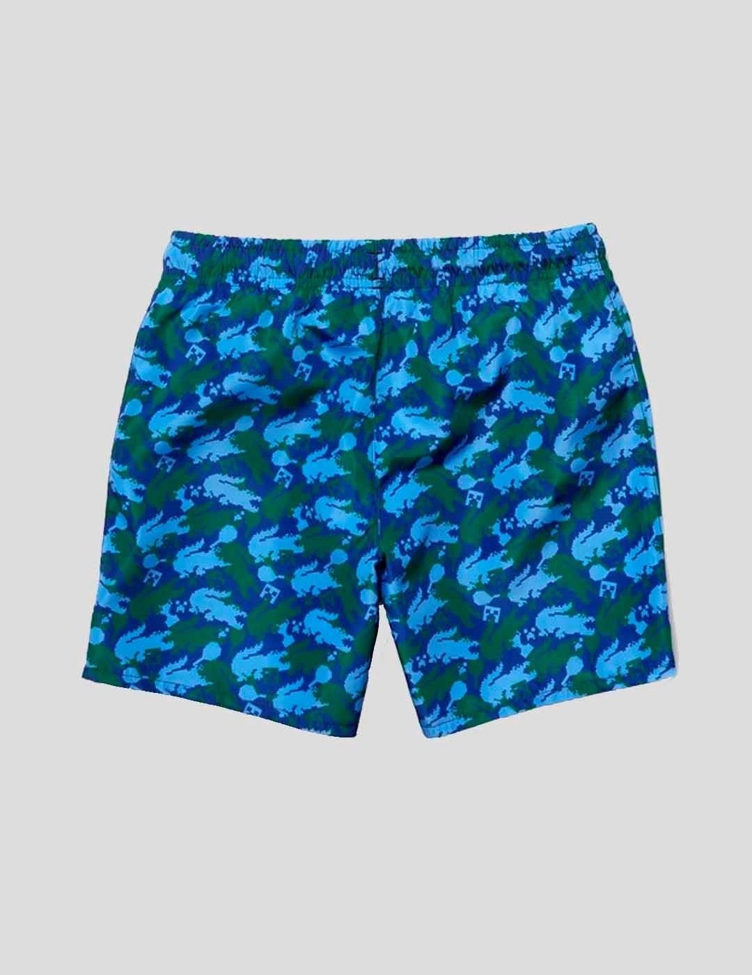 Colaboraciones LACOSTE x minecraft bañador cosmique/foret-aerien