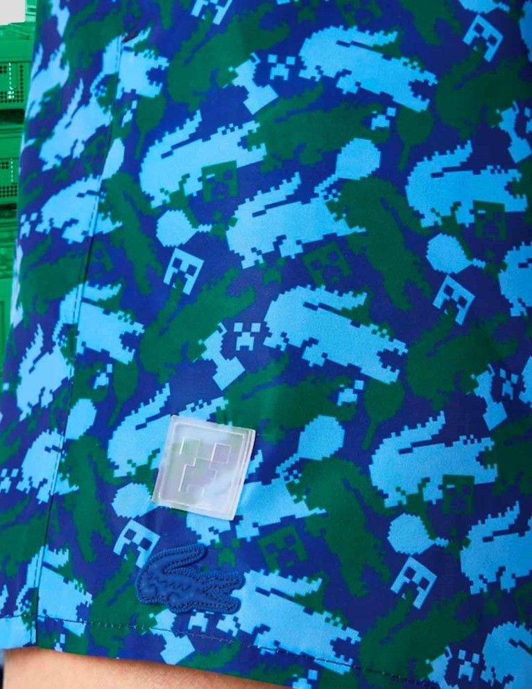 Colaboraciones LACOSTE x minecraft bañador cosmique/foret-aerien