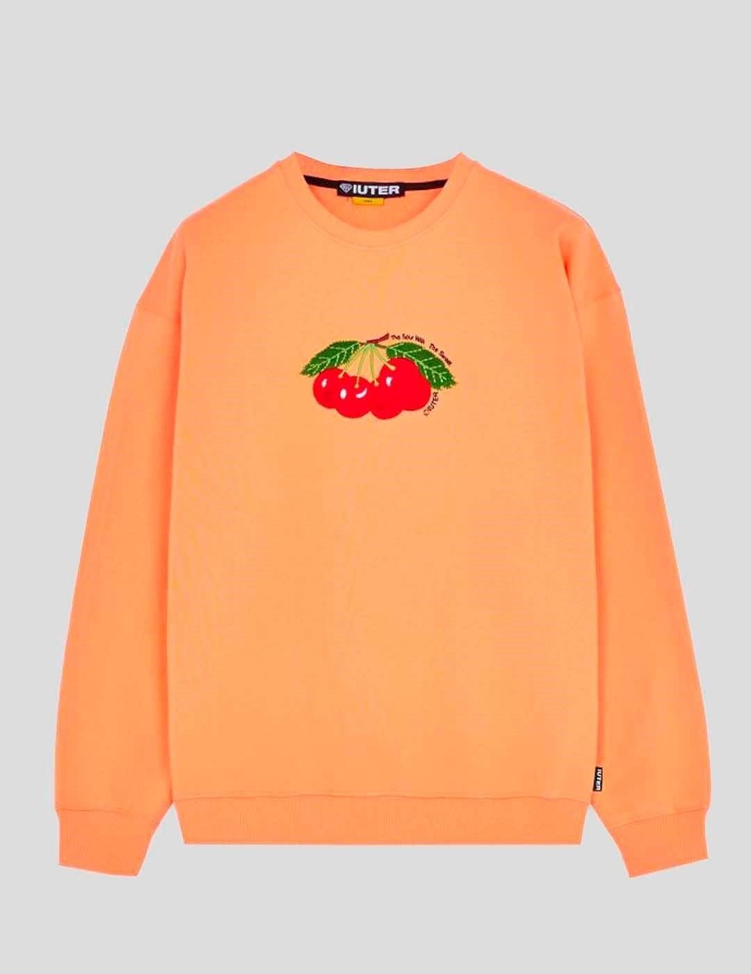 Sudadera IUTER cherry crewneck peach