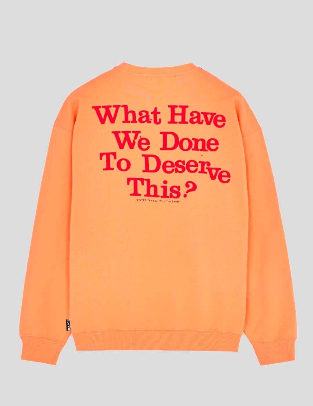Sudadera IUTER cherry crewneck peach