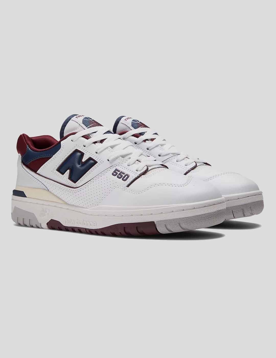 Zapatillas NEW BALANCE 550  white/nb burgundy/natural indigo