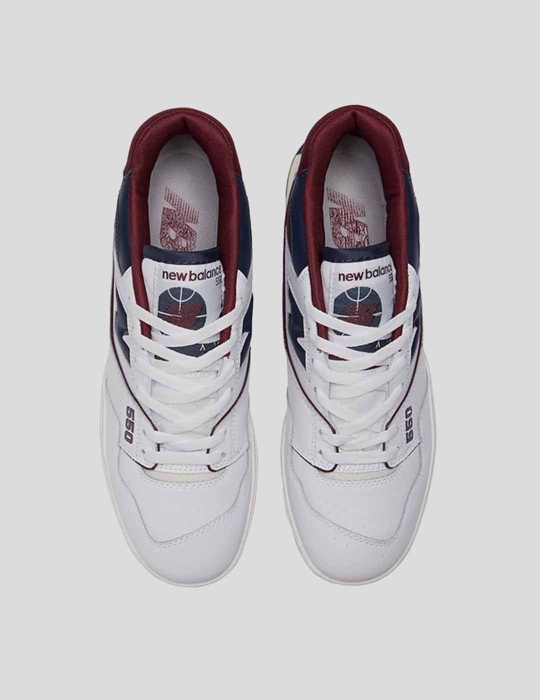 Zapatillas NEW BALANCE 550  white/nb burgundy/natural indigo