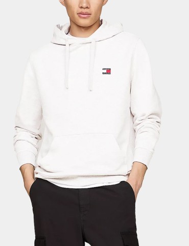 Sudadera TOMMY JEANS badge hoodie ash grey