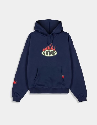 Sudadera GRIMEY scratching memories vintage hoodie navy 