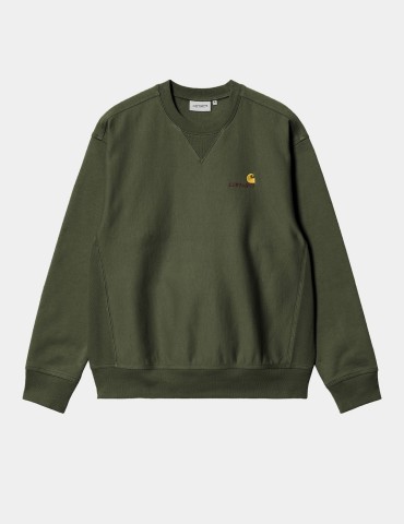 Sudadera CARHARTT WIP  american script sweatshirt tarragon